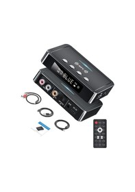 Resim Lemestar "3'lü Bluetooth 5.0 Nfc Adaptör: Fm Verici/alıcı, Düşük Gecikmeli, Usb/tf Kart/aux/rca/optik/koaksiyel Destekli, Led Ekranlı" 
