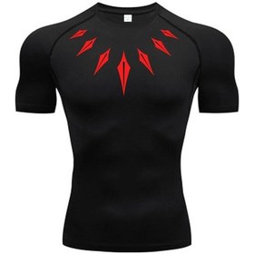 Resim Snapbuy Anime Erkek Spor Tişört - Koşu Ve Egzersiz İçin Sıkıştırma Gömlek, Hızlı Kuru Tee Yazblack Black 