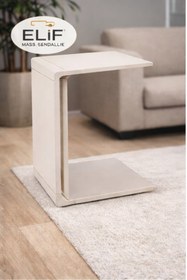 Resim ELİF SANDALYE C Sehpa Yan Sehpa Koltuk Yanı Sehpası Laptop Sehpası Modern Ahşap Salon ve Yatak Odası Sehpası 