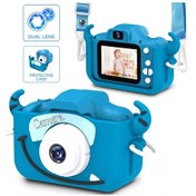 Resim Samdoo 13mp 1080p Hd Dijital Fotoğraf Makinesi Oyuncağı - 2.0" Lcd Ekran, 4x Dijital Zoom, 100 Derece Geniş Açı Gök Mavisi 