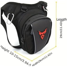 Resim Xuweiwei Mavi Motor Bisikleti Bacak Cantasi Ayarlanabilir Uyluk Kemeri Yüksek Kapasiteli Dayanikli Oxford Kumas Siyah Surus Ekipmani Mavi 