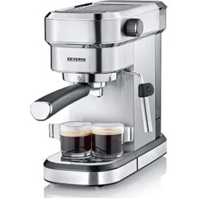 Resim Severin Ka 5994 Espresso Espresso Makinesi, 1 Veya 2 Fincanlık Basınç 15 Bar, 1350 W, Paslanmaz Çelik, Gümüş/siyah 