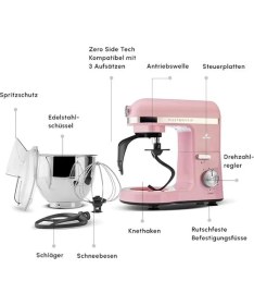Resim AyrStore Mastermaid Chef Pro Çift Kollu Mutfak Şefi 1500 W Pink 