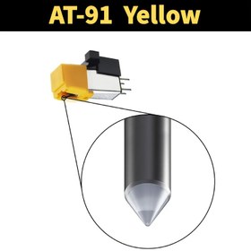 Resim LP60/LP60X/LP3 için AT91 Kartuş Stilus - Çift Hareketli Mıknatıs (LPMM), Elmas Uçlu, Hi-Fi Stereo Vinil Plak Çalar Yedek Parça, 3 Hız Uyumludur (33/45/78 RPM) 