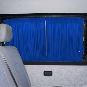 Resim Oto Pandami Volkswagen Crafter 1.nesil Uzun Şase 2006-2016 Uyumlu Mavi Raylı Oto Perde Takımı 