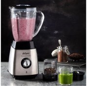 Resim Şeffaf Cam Sürahi Blender, Çelik Gövde, Modern Tasarım, Güçlü ve Kullanışlı 