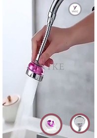 Resim Yayke Pervaneli Flex Su Tasarruflu Mutfak Lavabo Musluk Başlığı 