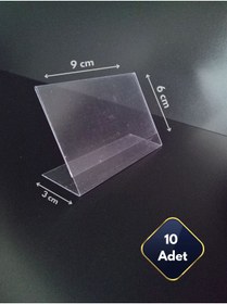 Resim Global Türk Etiketlik isimlik Kartvizitlik 6x9 cm PVC Plastik Kağıt Tutucu Stand Ürün Fiyat Etiketliği Ayaklı 