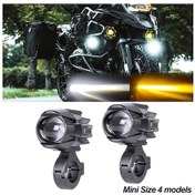 Resim Honeybeeshop 2 Adet Mini Motosiklet Su Kuşu Led Işıkları Sarı Beyaz Çift Renkli Yakın Uzak Vurgu Araba Suv Utv Dış Aydınlatma 9 30v 