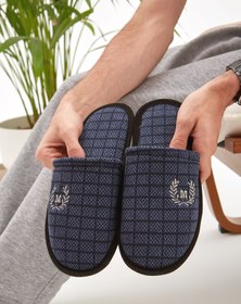 Resim Moda Devrin Lacivert M Ev Terliği Kışlık Terlik Misafir Terliği 