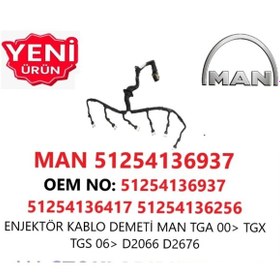 Resim Man Tga 00 Tgx Tgs 06 D2066 D2676 Enjektör Kablo Demeti 