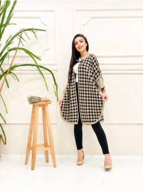 Resim 02Lady Fashion kadın kaz ayağı desenli panço 