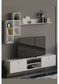 Resim Decormet Eclipse Tv Ünitesi Beyaz Çok Renkli 