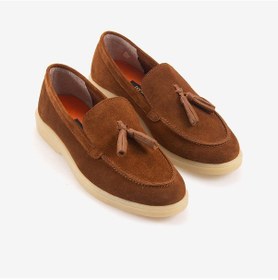 Resim Kemal Tanca Kadın Kauçuk Tabanlı Süet Loafer 15001 Taba 