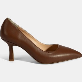 Resim Kadın Deri Stiletto Kahverengi 