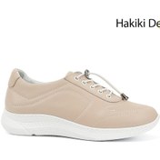 Resim Gönderi R Kadın Bej Bağcıklı Dolgu Taban Hakiki Deri Sneaker Ddza80742320 Bej 