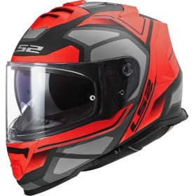 Resim Ls2 Storm Faster Mat Kırmızı-Tıtanıum Kask S Beden 