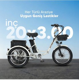 Resim Stradacycles E-VIBE Hidrolik Disk Üç Tekerlekli Elektrikli Bisiklet 
