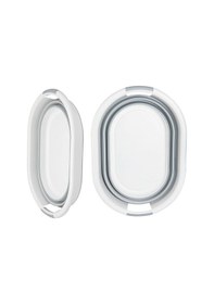 Resim Katlanabilir Çamaşır Sepeti (Mega 38’LT) Silikon Akordiyon Sepet Gri 