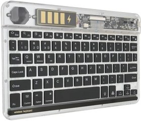 Resim Tablet ve Telefonlar için 7 Renk RGB LED Işıklı Kablosuz Bluetooth Klavye - FC461 