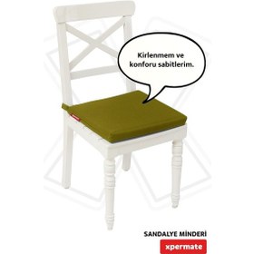 Resim Fermuarlı Sandalye Minderi Su İtici Kumaş 40x40 cm Yeşil 