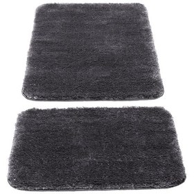 Resim Koza Home Koza Home Segura Peluş Antrasit Kaydırmaz Taban Banyo Paspası Antrasit 