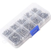 Resim Tenfowee M3 304 Paslanmaz Çelik Çapraz Başlı Somun Ve Somun Seti - 340 Adet, 10 Farklı Uzunluk, Şeffaf Kutu İle Düzenlenmiş, Çelik/mobilya/dıy Tamiri İçin 