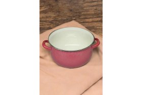 Resim Nishev Emaye Derin Bombeli Yoğurt Tenceresi 24 cm 5.5 Litre - Kırmızı 