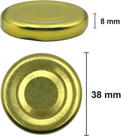 Resim Afracam 105 ml Metal Gold Kapaklı Tuzluk Şeffaf Cam Kavanoz 24 Adet 