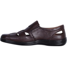 Resim Moda Ayakkabı 254 Kayve Erkek Deri Sandalet Ayakkabı Kahverengi 