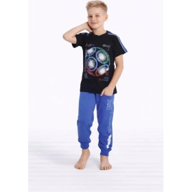 Resim Tarık Erkek Çocuk Future Top Kısa Kollu Garson Pijama Takımı 3604041 