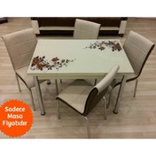 Resim Yandan Açılır Büyüyen Cam Mutfak Masası 70x110-SADECE MASA FİYAT 