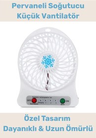 Resim PeraNova Özel Seri Usb Şarjlı 3 Kademeli Sessiz Taşınabilir Mini Fan Pervaneli Soğutucu Küçük Vantilatör 
