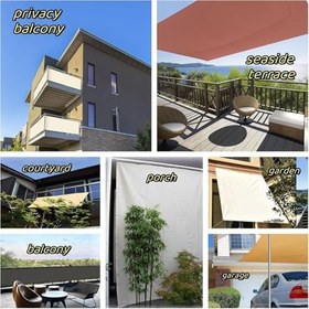 Resim Gölgelik Tente Dikdörtgen Güneşlikler 2,2 x 3,3 m UV Koruması, Güneş Tentesi, Dayanıklı, Halat ile Nefes Alabilen Bahçe Tente Bahçe Güneş Gölgeliği Balkon için, Bahçe, Kum Sarısı 