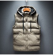 Resim Yeni Erkek Sonbahar Ve Kış Sıcak Pamuklu Yelek Haki 