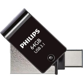 Resim Olinea FM64DC152B/00 64GB 2 In 1 Type-C/usb 3.1 Siyah Gri USB Flash Bellek 