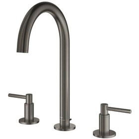 Resim Grohe Atrio Üç Delikli Lavabo Bataryası 1/2" L-Boyut - 20649AL0 Siyah 