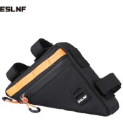 Resim Chuangyinshop Black Eslnf Büyük Kapasiteli Yüksek Kaliteli Nylon Bisiklet Üçgen Tüp Çantası Siyah 