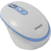 Resim Everest SM-BT42 USB Beyaz/mavi 3in1 Bluetooth ve 2.4ghz Şarj Edilebilir Kablosuz Mouse 