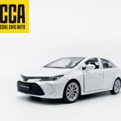 Resim CCA 1:43 Ölçekli TOYOTA Corolla Döküm Modeli - Beyaz, Geriye Çekme Eylemi, Açılabilir Kapılar, Koleksiyonluk Çinko Alaşım Araba - Gençler İçin Mükemmel Hediye, Cadılar Bayramı, Noel ve Yeni Yıl 