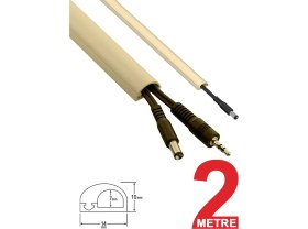 Resim Blue Apple Esnek Kablo Kanalı Şeritli Krem / BA-KK12 