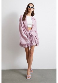 Resim Astarlı Balon Etek Lila Lila 