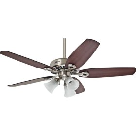 Resim Hunter Builder's Plus Fırçalanmış Nikel - 132 Cm. Aydınlatmalı Tavan Vantilatörü 