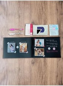 Resim Anı Defteri Seti (Scrapbook, Fotoğraf Albümü, Siyah Sayfalı Anı Kitabı, Anı Albümü) Ürünü 