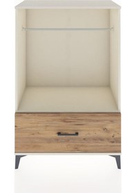 Resim Hyperion Dolap Tek Raflı Tek Çekmeceli Tek Askılı 88x44x134 Aytaşı-çam Aytası 