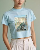 Resim Bir Güney Fransa Şehrinin Manzarası Crop Tişört 