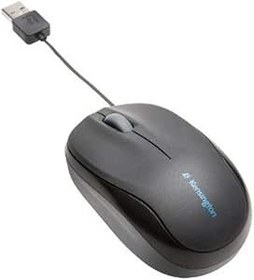 Resim Kensington Pro Fit İçeri Çekilebilir Kablolu Mouse, Windows & macOS Uyumlu, 76 cm Kablo Uzunluğu, Siyah, K72339EU 
