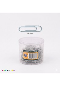 Resim 50 Mm Metal Ataç 100 Gram Şeffaf Silindir Kutu 1 Adet 