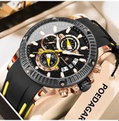 Resim Fochsia Poedagar Erkek Spor Saati 3atm Suya Dayanıklı Çift Zamanlı Fitness Koşu Yüzme 686 Rosegold Black Diğer 