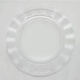 Resim Şeffaf Lüks Plastik Mika Yuvarlak Tabak 22 Cm 6 Adet 